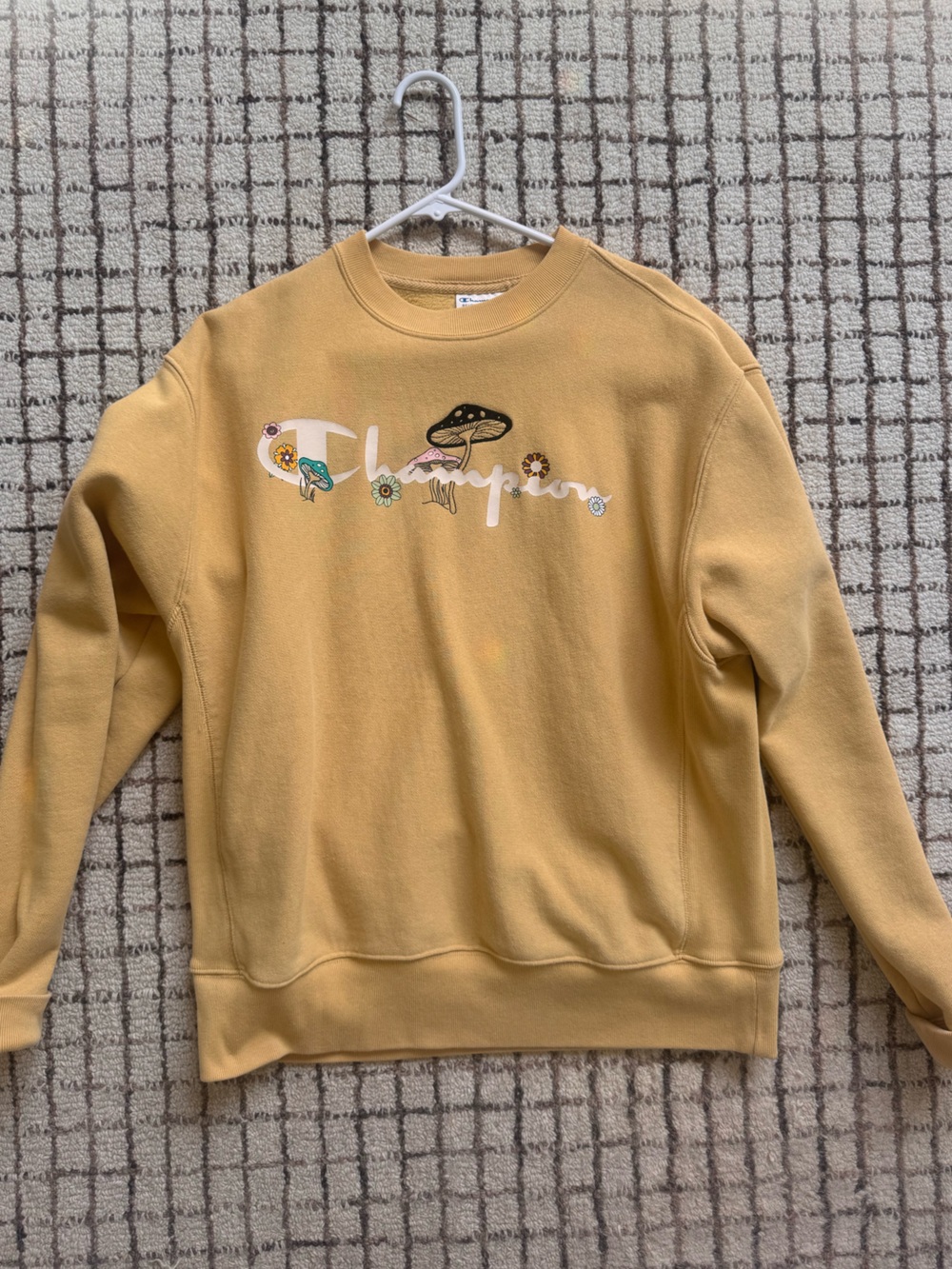 Champion Mushroom Yellow Graphic Crewneck Sweatshirt - Women’s
